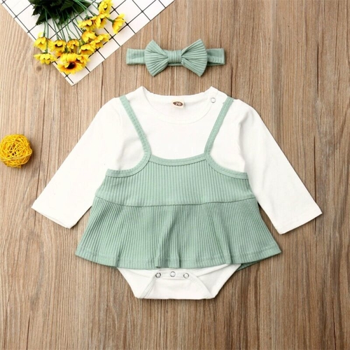 3PCS Toddler Newborn Autumn Bohemian Baby Girl