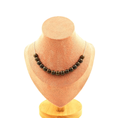 Bronzite 15 beads 8 mm necklace