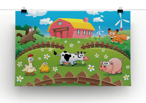 Children's Farm Yard Canvas Print or Poster