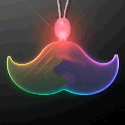 Blinkee 1240040 Acrylic LED Multi Color Mustache Necklace