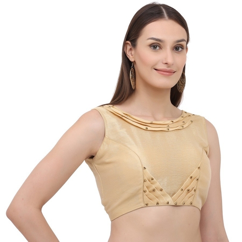 Solid Crop Top For Women And Girls Golden