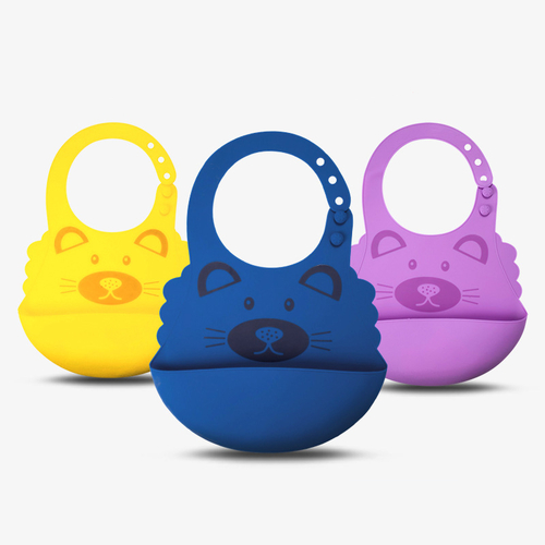 Waterproof Baby Silicone Bibs Burp Cloths Toddler