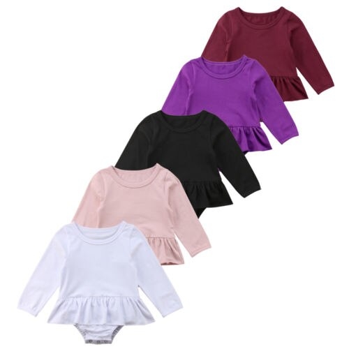 Newborn Baby Girls Ruffle Long Sleeve  Romper