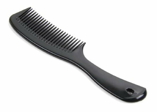 Pack of 144 Black Adult Combs 8.5" Plastic Combs with Curved Handle