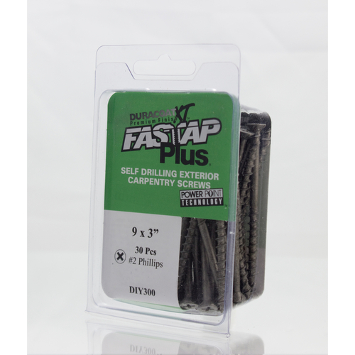 Fastap 5000382 No.9 x 2.5 in. Phillips Countersink Head DuracoatXT Ste