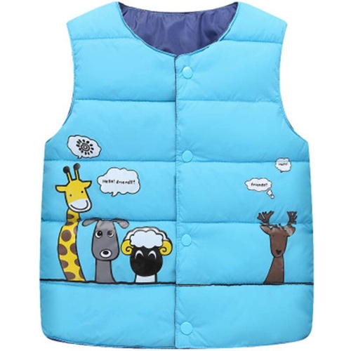 Kids Cartoon Giraffe 100%  Cotton Warm Vest Coat