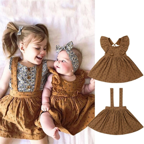 0-4Y Kids Baby Girl Clothes Sisters Matching