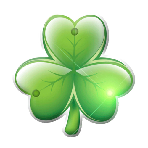 Blinkee A630 Luck of the Irish Shamrock Flashing Body Light Lapel Pins