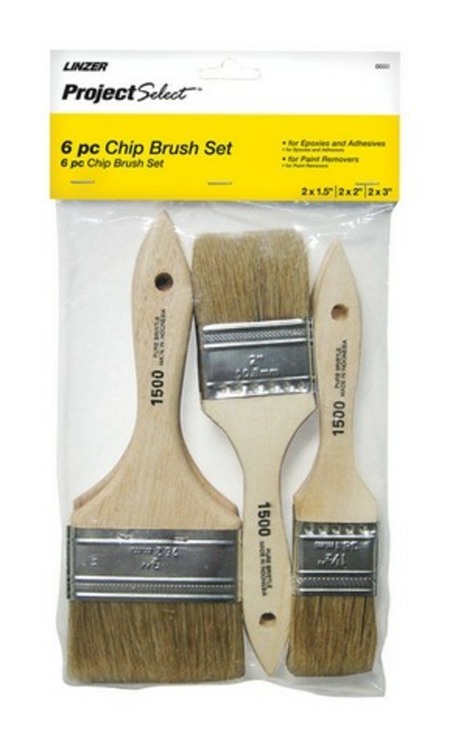 Linzer A1506 6 Piece Chip Brush Set - pack of 12
