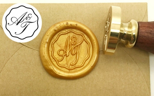 Initials Wax Seal Stamp Personalized Monogram Custom wedding