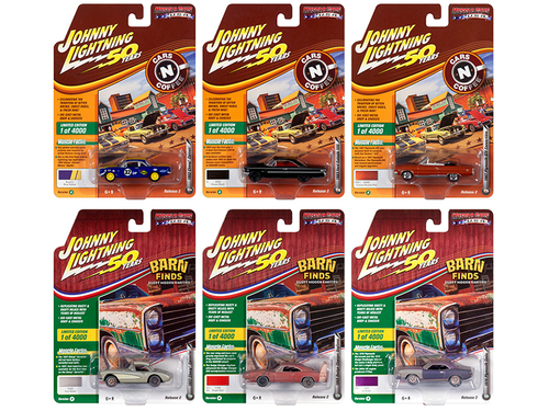 Muscle Cars USA 2019 Set A of 6 Cars Release 2 \Johnny Lightning 50th