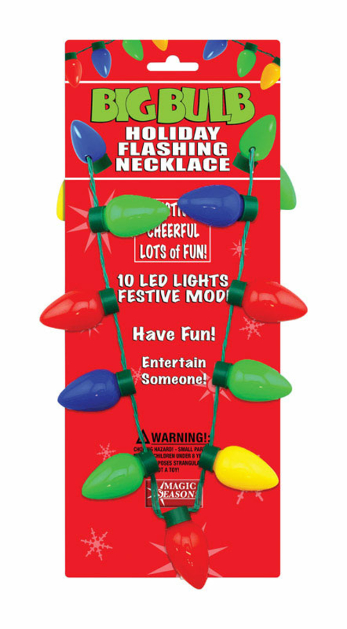 Big Bulb 9335100 Plastic Christmas Flashing Necklace Multicolored,