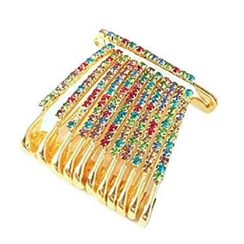 Designer Single Line Saree Pin Hijab Safety - Safety Pin Broach -