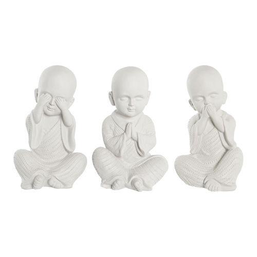 Decorative Figure DKD Home Decor 24 x 22 x 39 cm White Monk Oriental