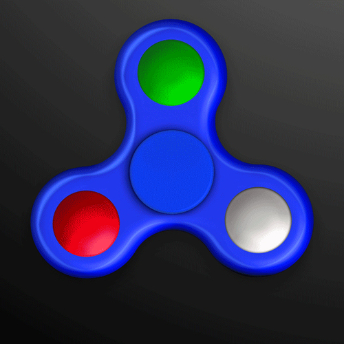 Blinkee BLUESPINACTIVATESPIN Blue Spin Activated LED Light Up EDC Fidg