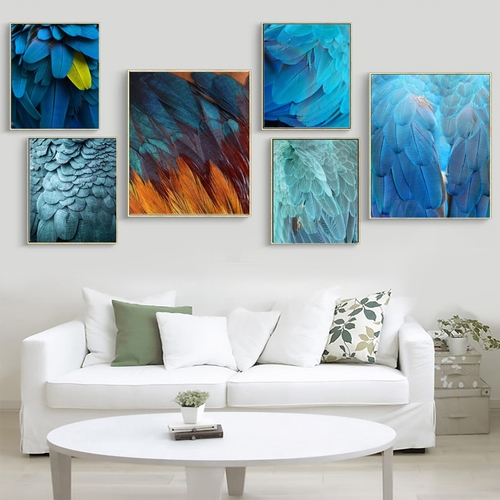 Bird Pretty Feather Nordic Posters And