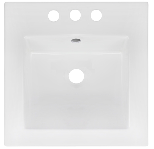 American Imaginations AI-1311 16.5 x 16.5 in. Square Ceramic Vanity To