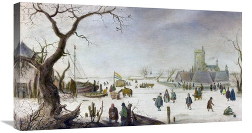 30 in. Winter Pleasure Art Print - Hendrick Avercamp
