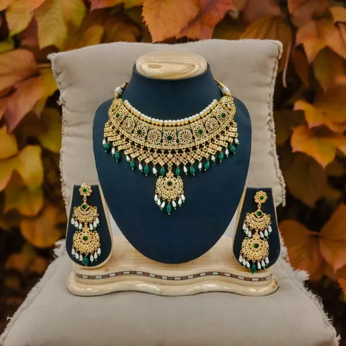 Red Premium Jadau Aad For Women