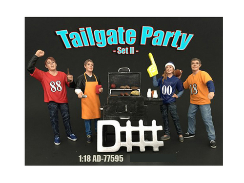 Tailgate Party Set II 4 Piece Figure Set For 1:18 Scale Models by