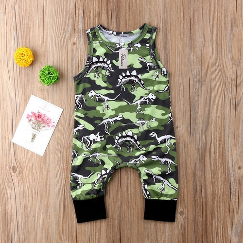 2018 Newborn Infant Baby Girls Boys Dinosaur Camo