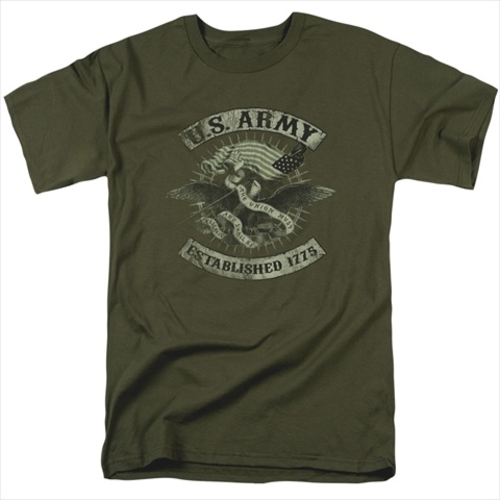 Army-Union Eagle - Short Sleeve Adult 18-1 Tee, Military Green - 2