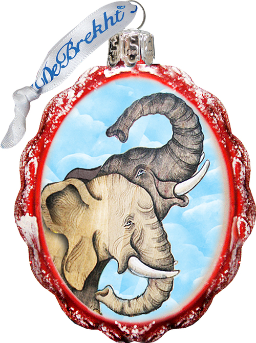 G.DeBrekht 771038 Elephant Glass Ornament