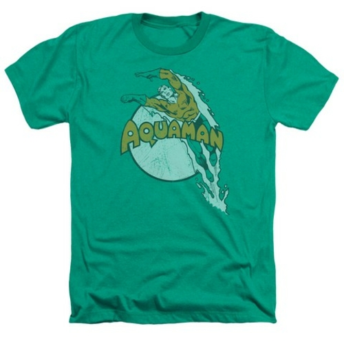 Trevco Dc-Splash - Adult Heather Tee - Kelly Green- Large
