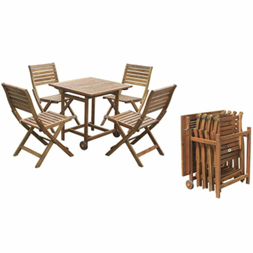 Table set with 4 chairs DKD Home Decor 8424001769803 70 x 70 x 72 cm