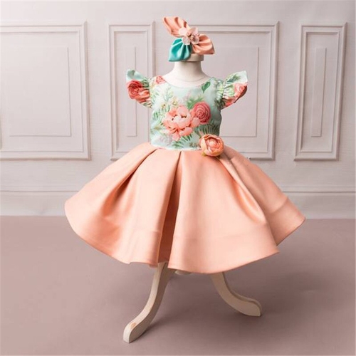 Formal Kids Girl Princess Outfits Floral Fly