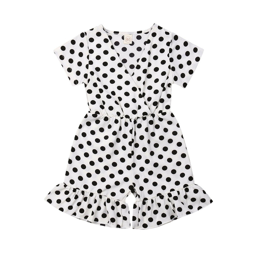 0 5T Baby Girls Summer Polka Dots One piece Romper