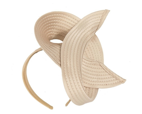 Nude swirl fascinator