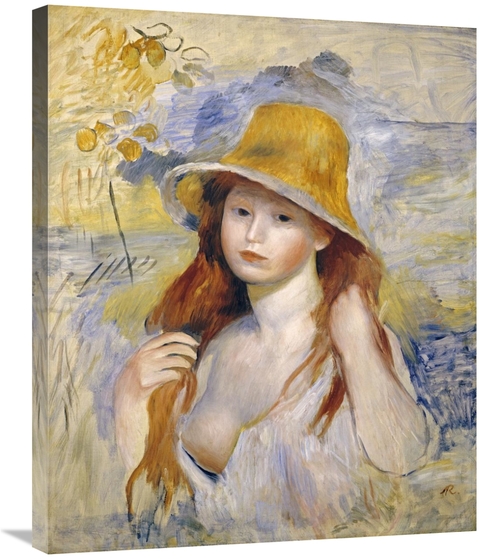 Global Gallery GCS-267127-30-142 30 in. Young Girl with a Hat Art Prin