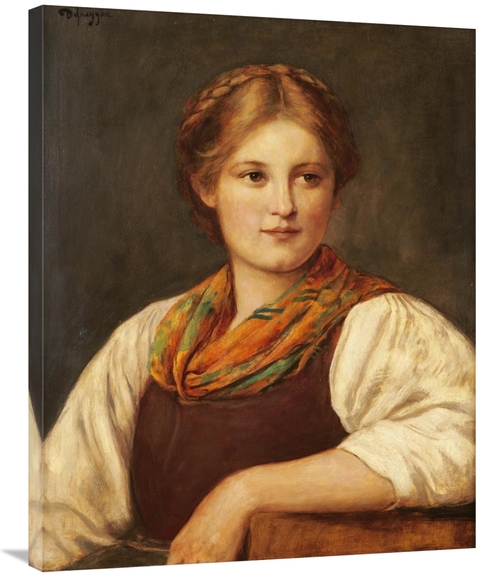 Global Gallery GCS-267537-36-142 36 in. A Bavarian Peasant Girl Art Pr