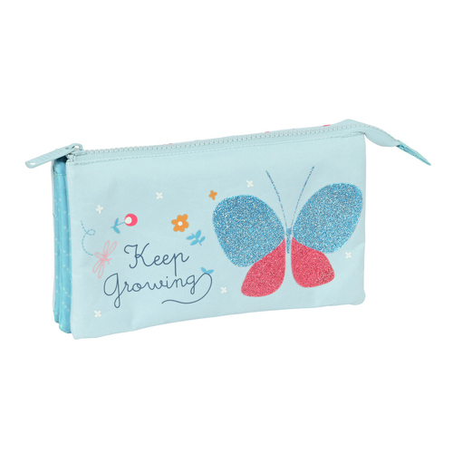 Triple Carry-all BlackFit8 Keep Growing Light Blue (22 x 12 x 3 cm)