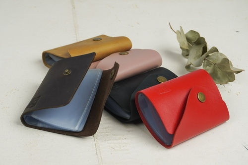 Custom Personalized Small Card Holder with Transparent Pages