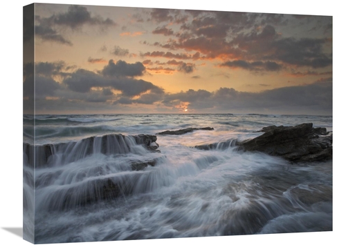 Global Gallery GCS-452251-1824-142 18 x 24 in. Waves Breaking on Rocks