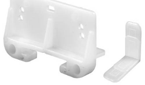 Prime Line 22794 1.25 in. White Polyethelene, Drawer Track Guide