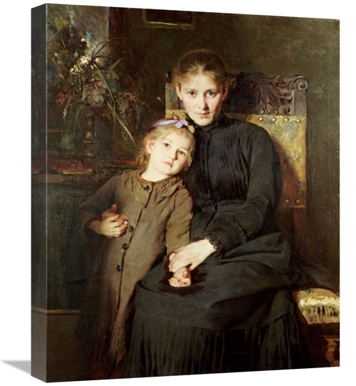 Global Gallery GCS-267563-22-142 22 in. A Mother & Daughter in an Inte