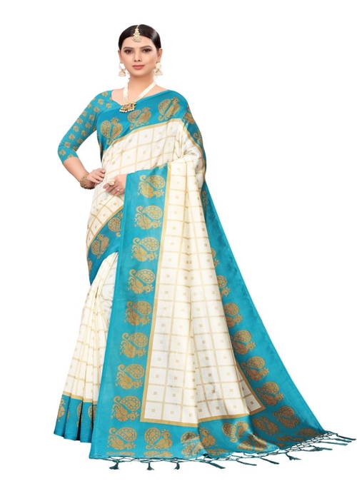 Generic Women's Art Silk Saree (Multi, 5-6 Mtrs)