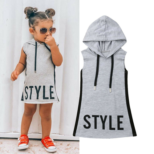 1 6Y Toddler Baby Girl Dress Clothes Letter Print