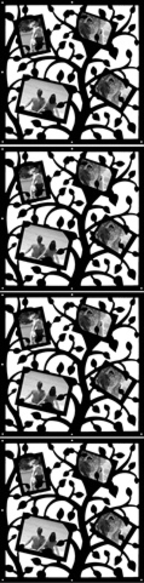 Broadway House 2109 The Family Tree Photo Panel - Set of 4