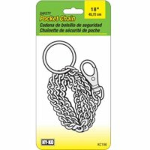 Hy-Ko Products KC196 Safety Pocket Chain 18 In.