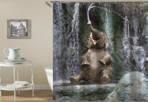 Happy Elephant Shower Curtain