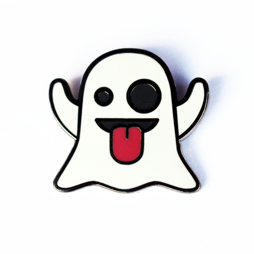 Ghost Emoji Pin – Enamel Pin for your Life