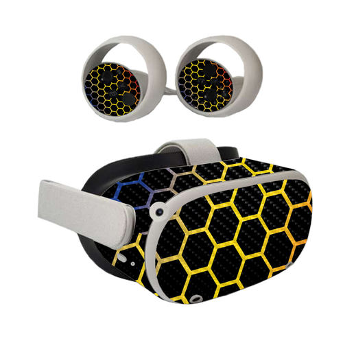 MightySkins CF-OCQU2-Primary Honeycomb Carbon Fiber Skin for Oculus Qu