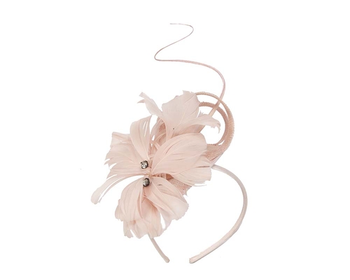 Pink feather racing fascinator