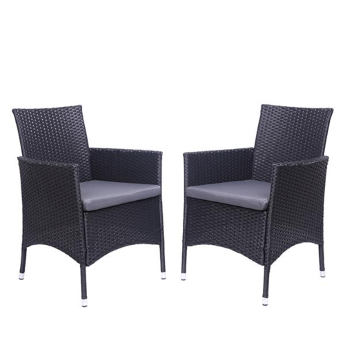 2pcs Single Backrest Chairs Rattan Sofa 
