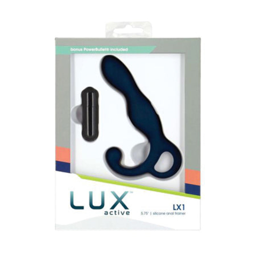 Lux Active LX1 5.75 in. Anal Trainer Silicone With Power Bullet Dark