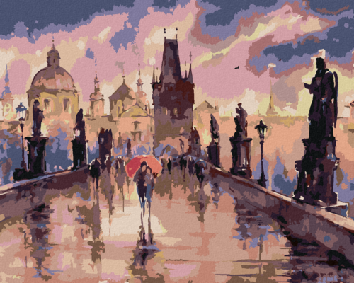 Paint by Numbers - CHARLES BRIDGE IN THE RAIN